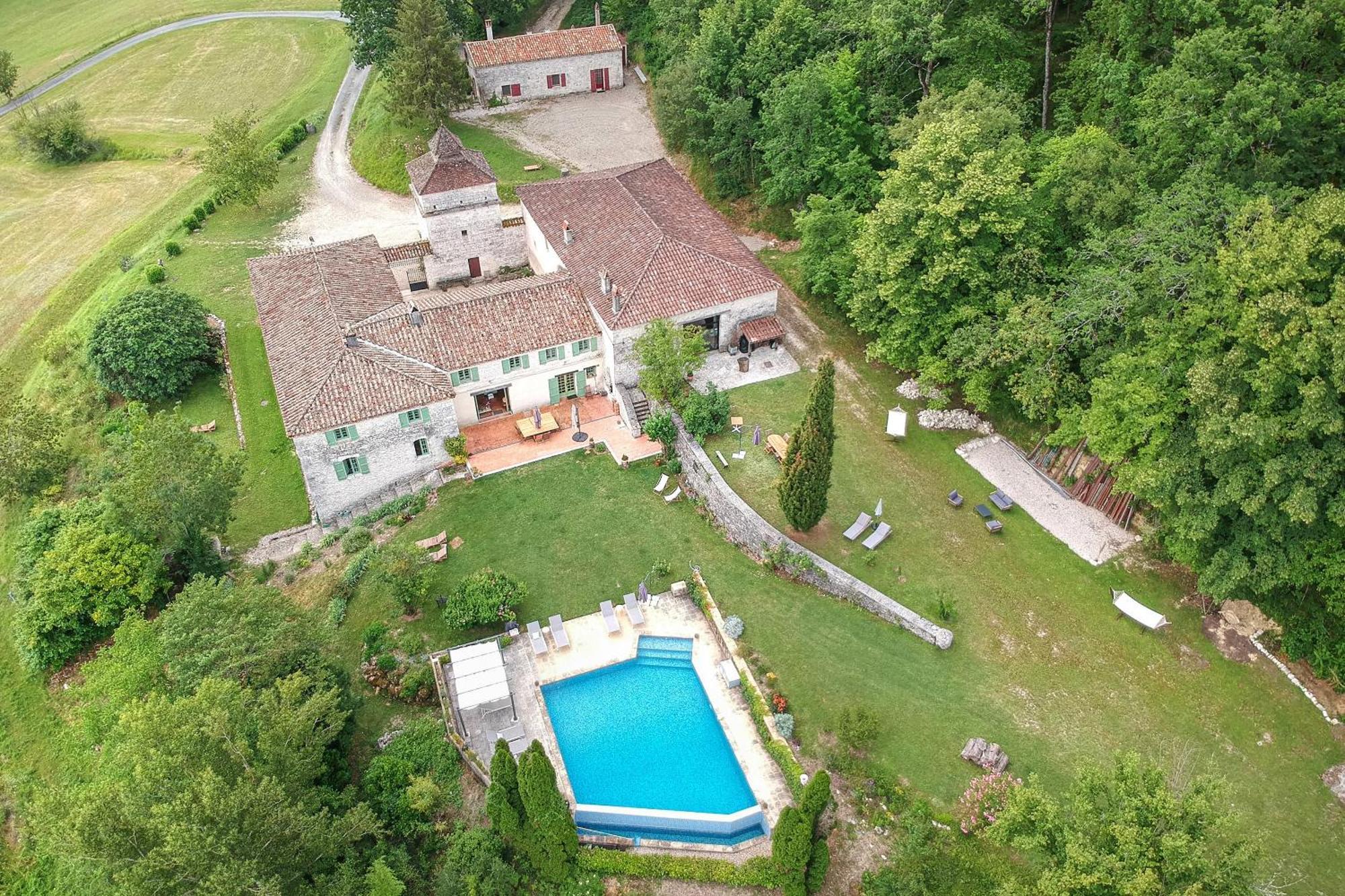 Готель Manoir Le Moulinal47 - Vue Panoramique Courbiac Екстер'єр фото